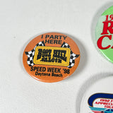 Vintage 90's NASCAR Racing & Daytona Speed Week Button Lot