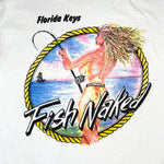 Vintage 90's Fish Naked Florida Keys Souvenir T-Shirt