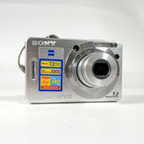 Modern 2007 Sony Cyber-shot DSC-W55 7.2MP Silver Digital Camera
