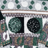 Vintage 90s Michael Gerald Green Geometric Abstract Pattern Sweater