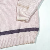 Vintage 90s Bugle Boy Light Pink Faded Purple Varsity Raglan Sweater