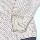 Vintage 90s Bugle Boy Light Pink Faded Purple Varsity Raglan Sweater