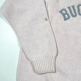 Vintage 90s Bugle Boy Light Pink Faded Purple Varsity Raglan Sweater