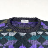 Vintage 90s AREA Abstract Geometric Pattern Knit Sweater