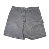 Vintage Y2K Carhartt B25 Faded Black Utility Carpenter Shorts