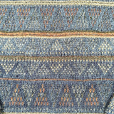 Vintage 90s Towncraft Blue Geometric Striped Sweater
