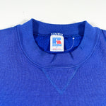 Vintage 90's Russell Athletic Royal Blue Plain Crewneck Sweatshirt