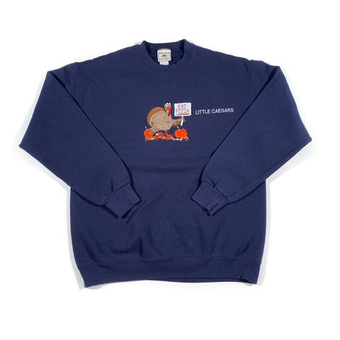 Vintage 90's Little Caesar's Eat Pizza Crewneck Sweatshirt