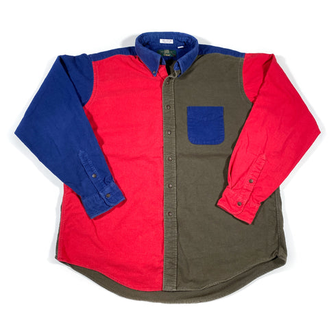 Vintage 90's Orvis Color Block Chamois Button Up Shirt