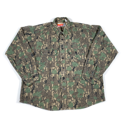 Vintage 80's Winchester Trebark Camo Button Up Shirt