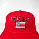 Vintage 90's Rocky Shoes & Boots USA Flag Sample Snapback Hat