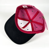 Vintage 90’s Massanutten Strapback Pink Black Logo Hat