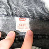 Vintage 1994 Levi's 505 Cut Off Black Denim Shorts