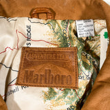 Vintage 90's Marlboro Map Leather Jacket