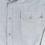 Vintage 80's Plain Pockets Pearl Snap Button Down Shirt