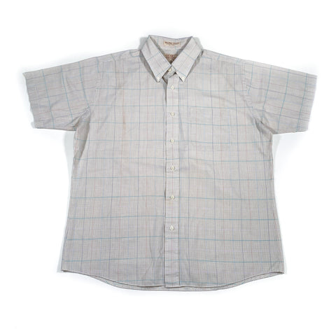 Vintage 90's Fox Collection Grid Pattern Button Up Shirt