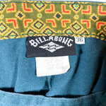 Vintage 90's Billabong Stone Roses Pleated Shorts