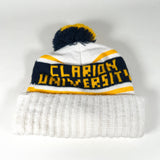 Vintage 80's Clarion University Knit Pom Beanie