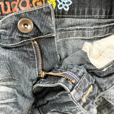 Vintage Y2K Mudd Low Rise Distressed Denim Shorts