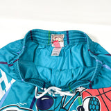 Modern Y2K Charlotte Hornets Big Logo Teal NBA Basketball Shorts