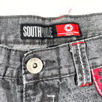 Modern Y2K South Pole Embroidered Black Jeans