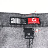 Modern Y2K South Pole Embroidered Black Jeans