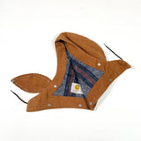 Vintage 70’s Carhartt Brown Duck Canvas Blanket Lined USA Snap Hood