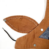 Vintage 70’s Carhartt Brown Duck Canvas Blanket Lined USA Snap Hood