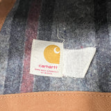 Vintage 70’s Carhartt Brown Duck Canvas Blanket Lined USA Snap Hood