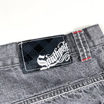 Modern Y2K South Pole Embroidered Black Jeans