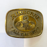 Vintage 80's Airborne All the Way Army Paratrooper Belt Buckle