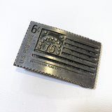 Vintage 70's Bennington Flag 1777 Stamp Belt Buckle