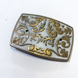 Vintage 80's Western Floral Tribal Belt Buckle