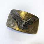 Vintage 1981 Solid Brass Eagle Belt Buckle