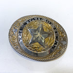 Vintage 80's The State of Texas Star Western Belt Buckle