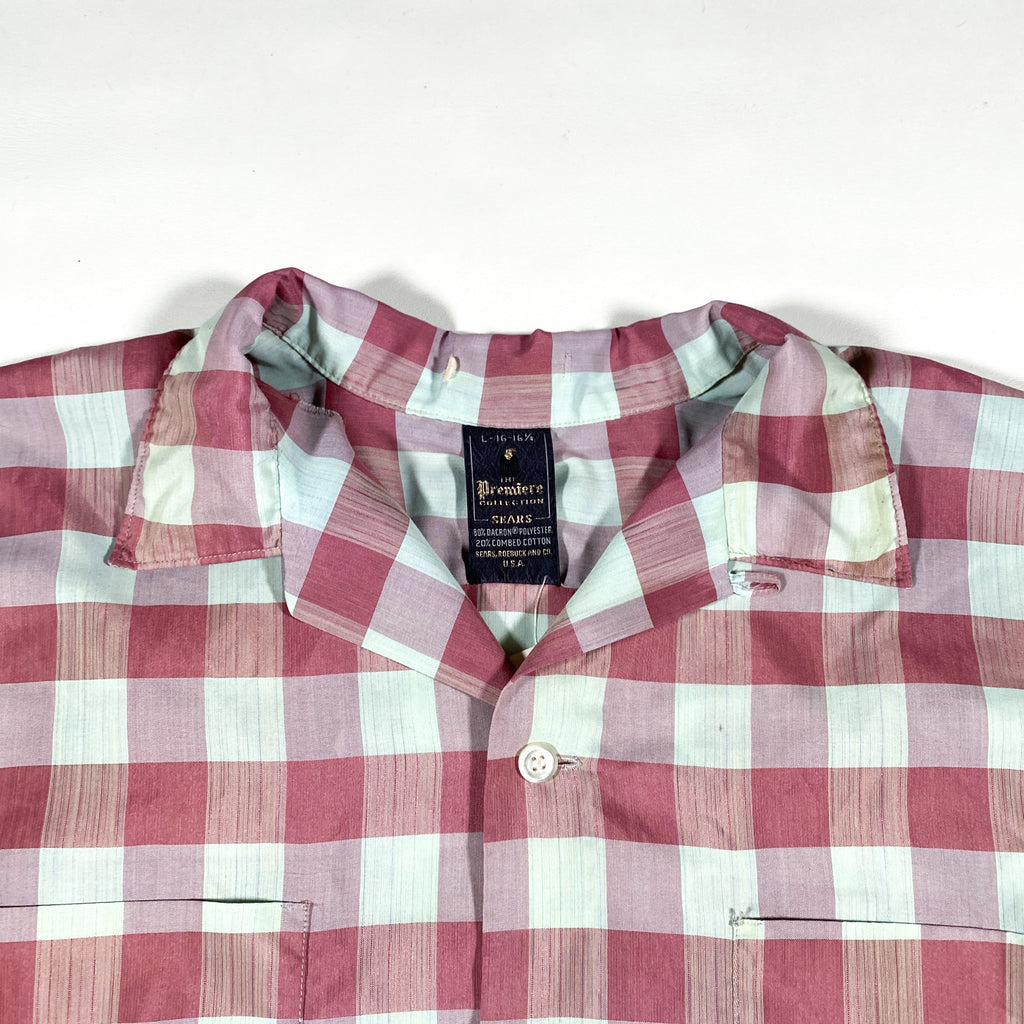 Vintage 60's Sears Premier Collection Loop Collar Plaid Shirt – CobbleStore  Vintage