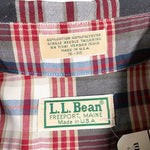 Vintage 90's LL Bean Plaid Button Up Shirt