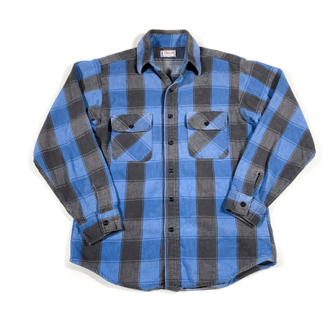 Vintage 80's Orvis Plaid Heavy Cotton Flannel Shirt