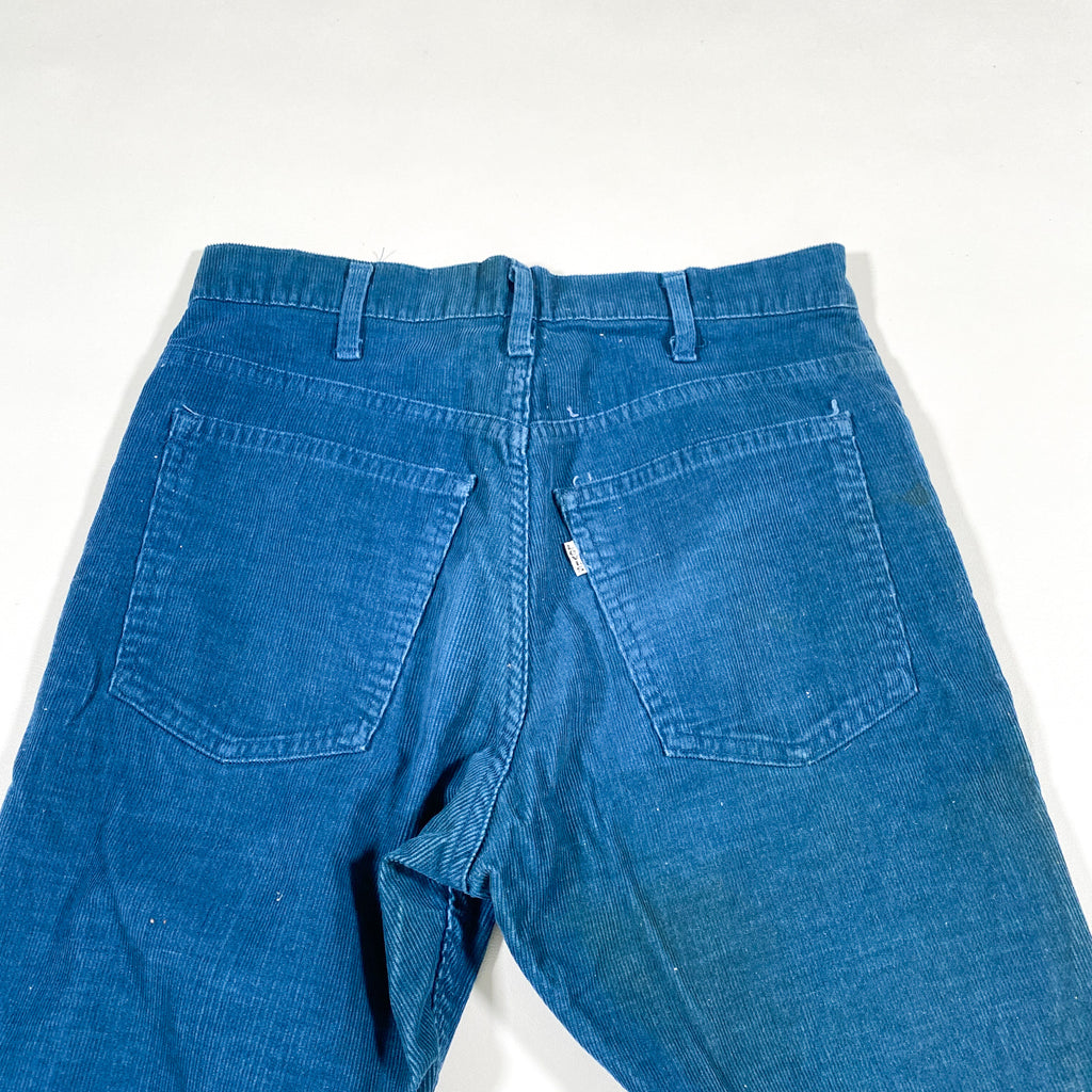 Pantalon Levi's Vintage Clothing (LVC) 1970s 519 En Velours Côtelé - Noir, Neuf Avec étiquettes FW20