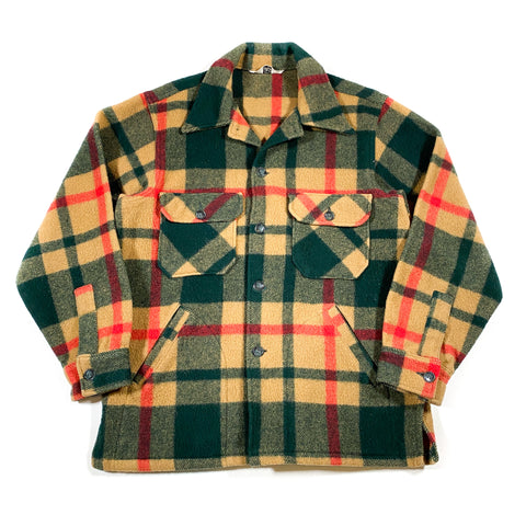 Vintage 80's Woolrich Plaid Wool Shirt Jacket