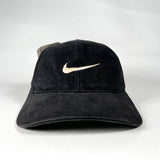 Vintage 90's Nike Swoosh Logo Black Snapback Hat