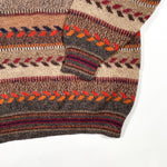 Vintage 90's Intiwara Alpaca Striped Knit Crewneck Sweater