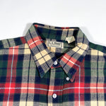 Vintage 90's LL Bean Lightweight Plaid Flannel Shirt