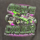 Vintage Y2K Grave Digger Monster Jam Graphic Black T-Shirt