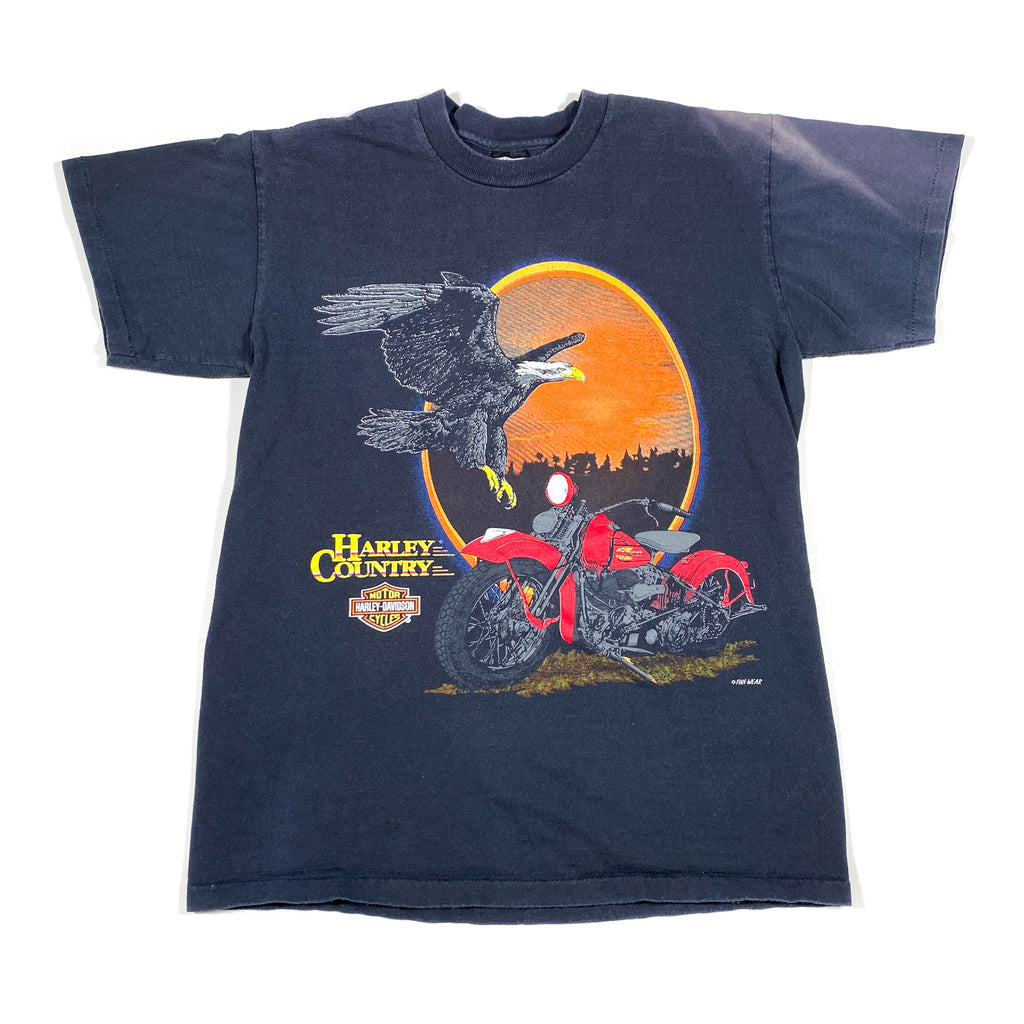 Vintage 90's Harley Davidson Country Motorcycle Eagle T-Shirt