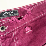 Vintage 90’s JNCO Maroon Wide Leg 32x30 Denim Jeans