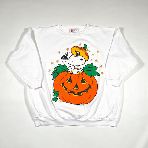 Vintage 90's Snoopy Jack O'Lantern Halloween Crewneck Sweatshirt