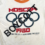 Vintage 1980 Moscow Olympics “Boycott” USA Ringer T-Shirt