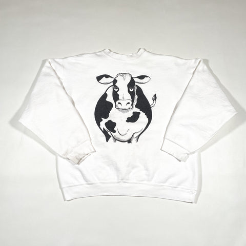 Vintage 90's Cow Reverse Print Crewneck Sweatshirt