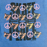 Vintage 1983 Skate For Peace Blue Single Stitch USA Made T-Shirt